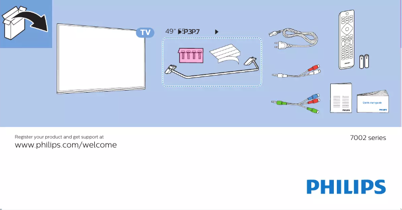 Página 1 del manual Guía de inicio rápido Philips 55PUS7002