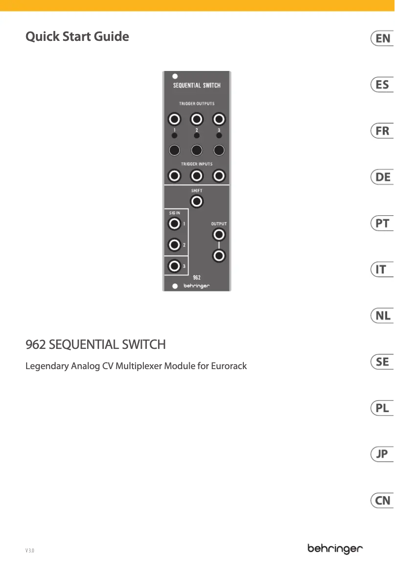Imagen de la primera página del manual del dispositivo 962 Sequential Switch