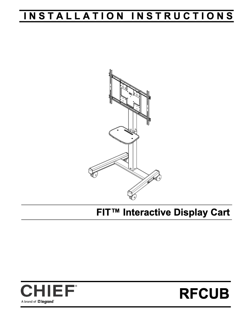 Imagen de la primera página del manual del dispositivo Fit Mobile Cart