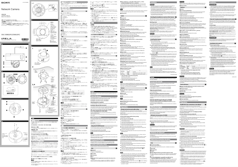 Imagen de la primera página del manual del dispositivo SNC-EM602RC