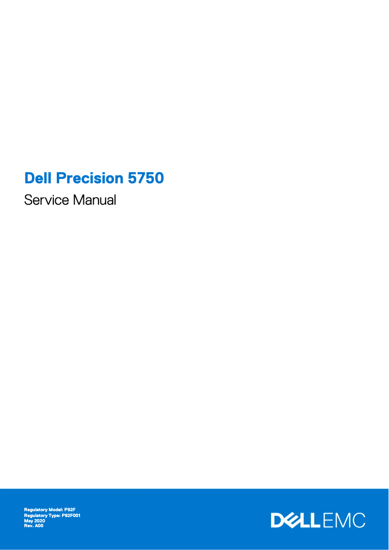 Página nº 1 - Manual de usuario Dell Precision 5750