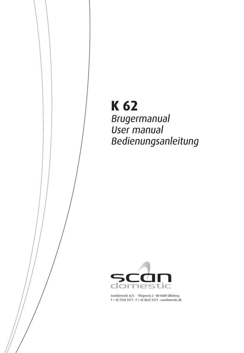 Imagen de la primera página del manual del dispositivo K 62