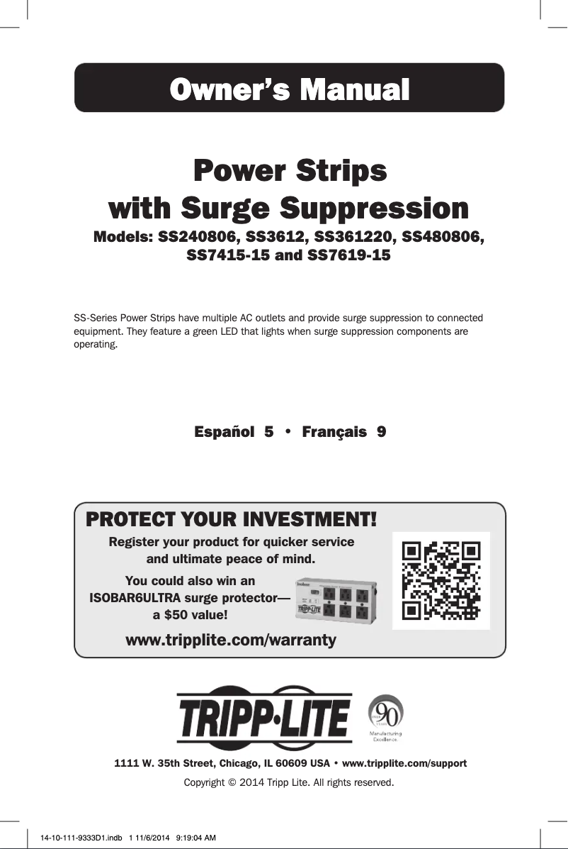 Imagen de la primera página del manual del dispositivo SS7415-15