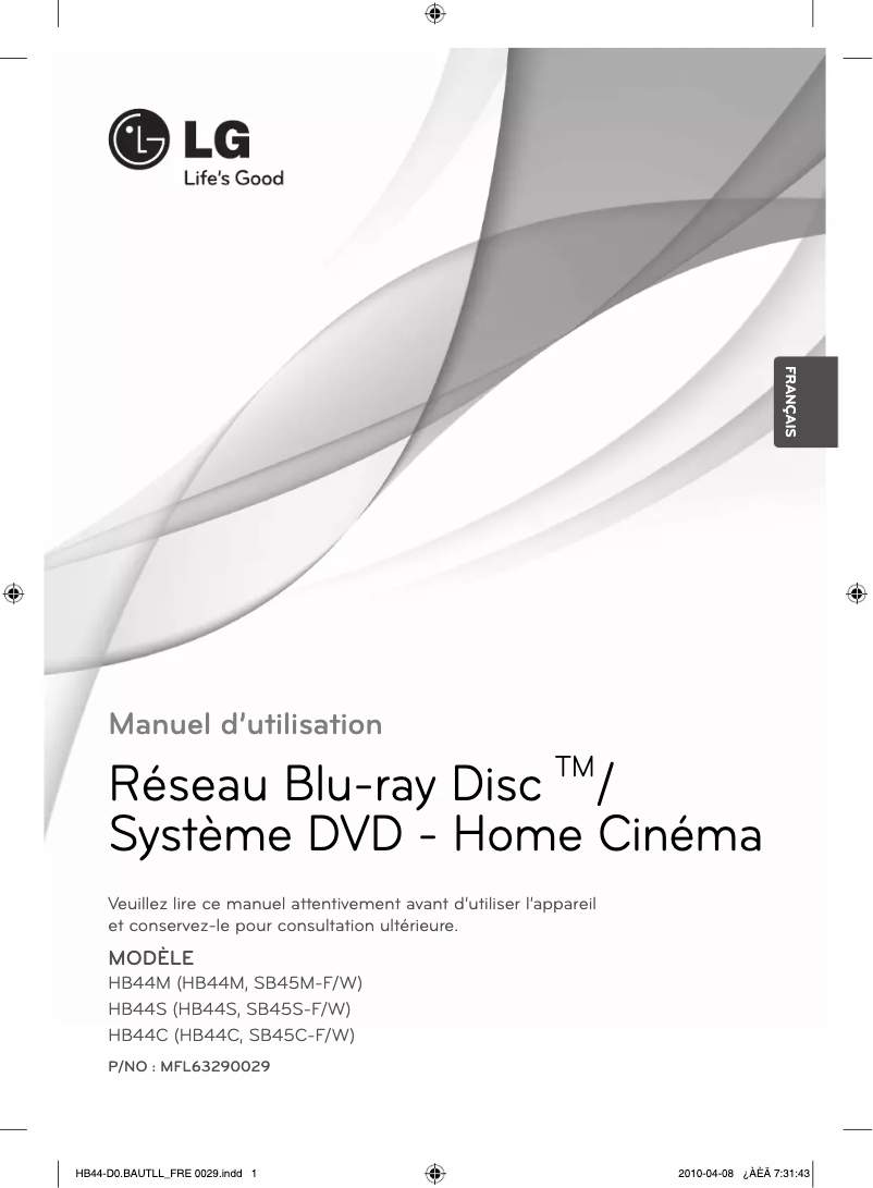 Imagen de la primera página del manual del dispositivo HB44S