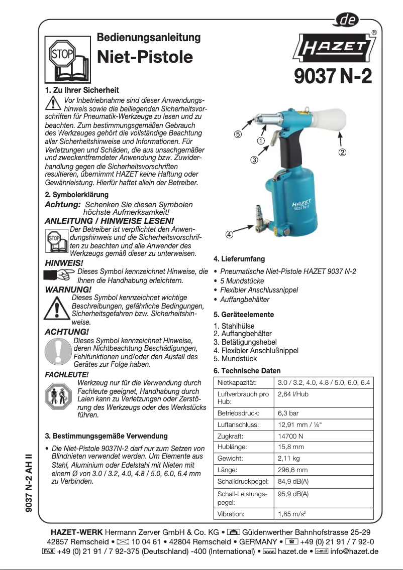 Imagen de la primera página del manual del dispositivo 9037N-2