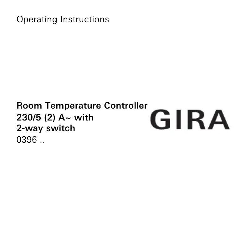 Página nº 1 - Manual de usuario Gira 039627