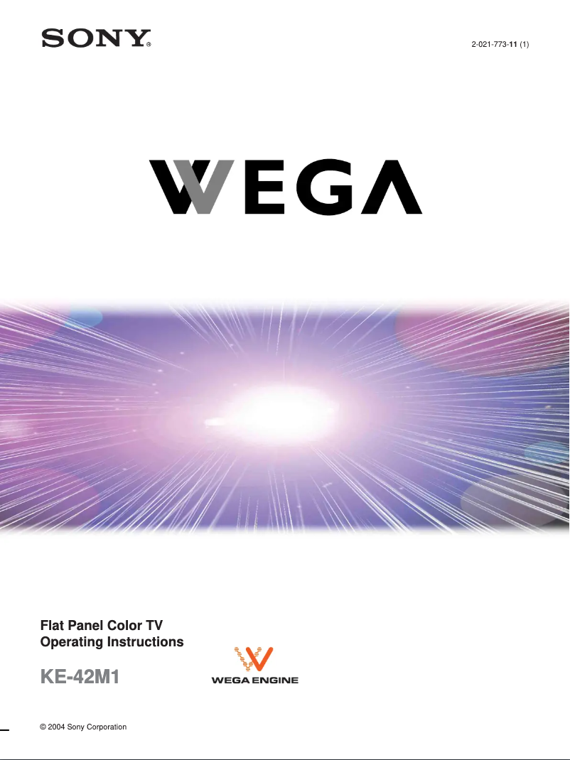 Página nº 1 - Manual de usuario Sony KE-42M1