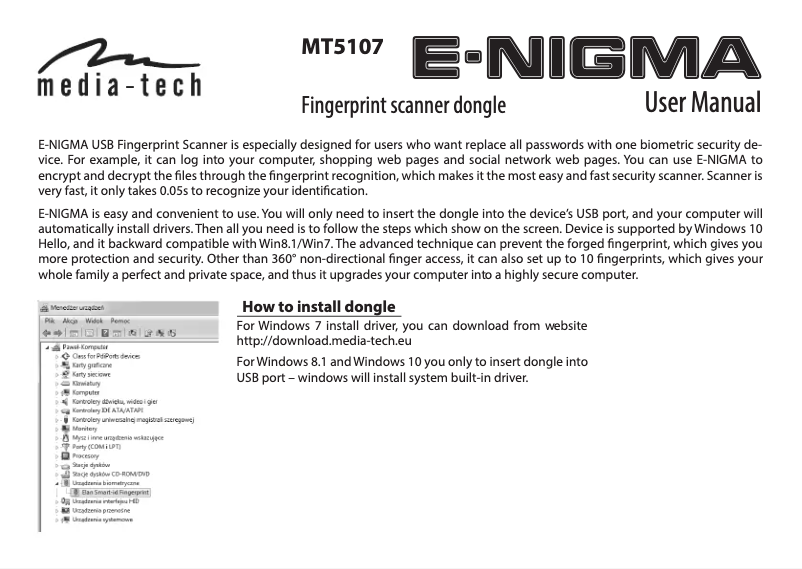 Página 1 del manual Manual de usuario Media-Tech MT5107