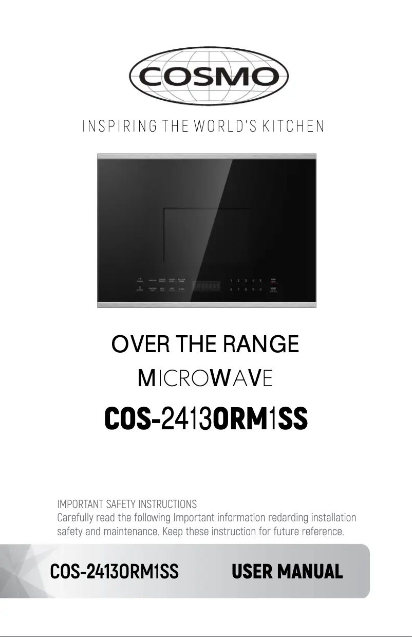 Página 1 del manual Manual de usuario Cosmo COS-2413ORM1SS