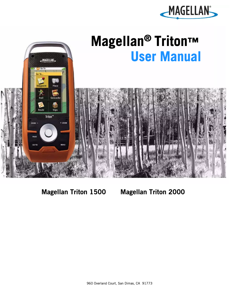 Página 1 del manual Manual de usuario Magellan Triton 2000