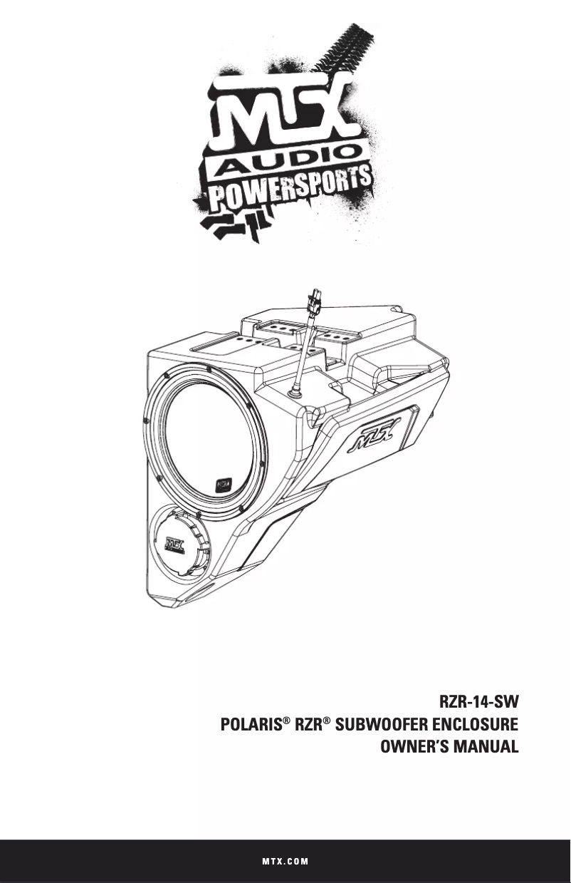 Página 1 del manual Manual de usuario MTX Audio RZR-14-SW