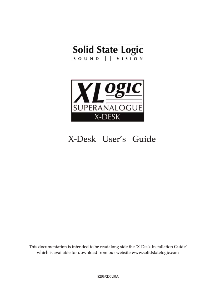 Página 1 del manual Manual de usuario Solid State Logic X-Desk
