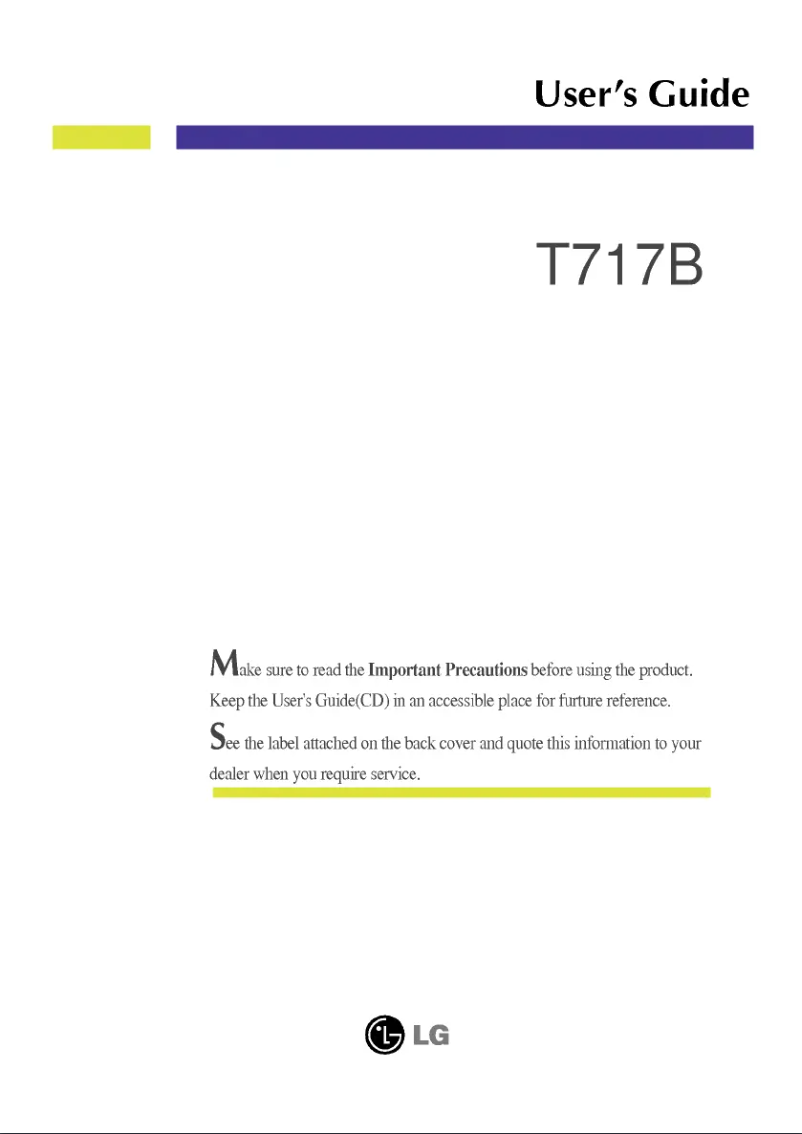 Imagen de la primera página del manual del dispositivo T717BK