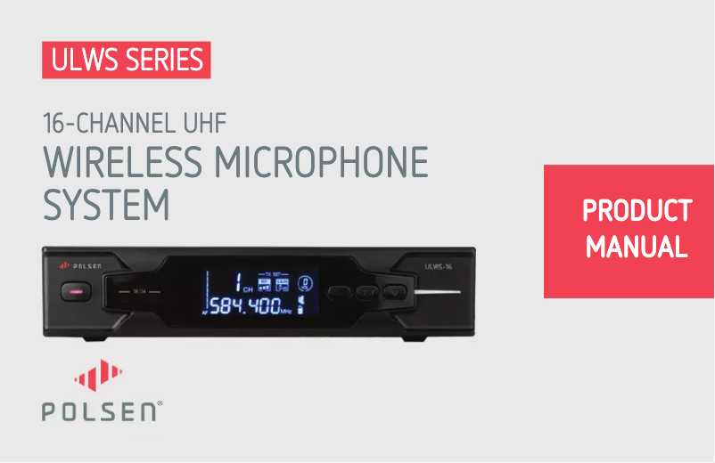 Imagen de la primera página del manual del dispositivo ULWS-16