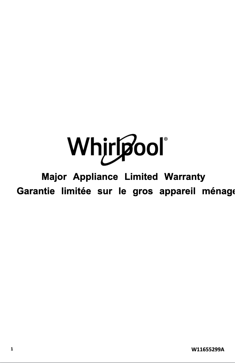 Página nº 1 - Información de garantía Whirlpool WGD9620HC
