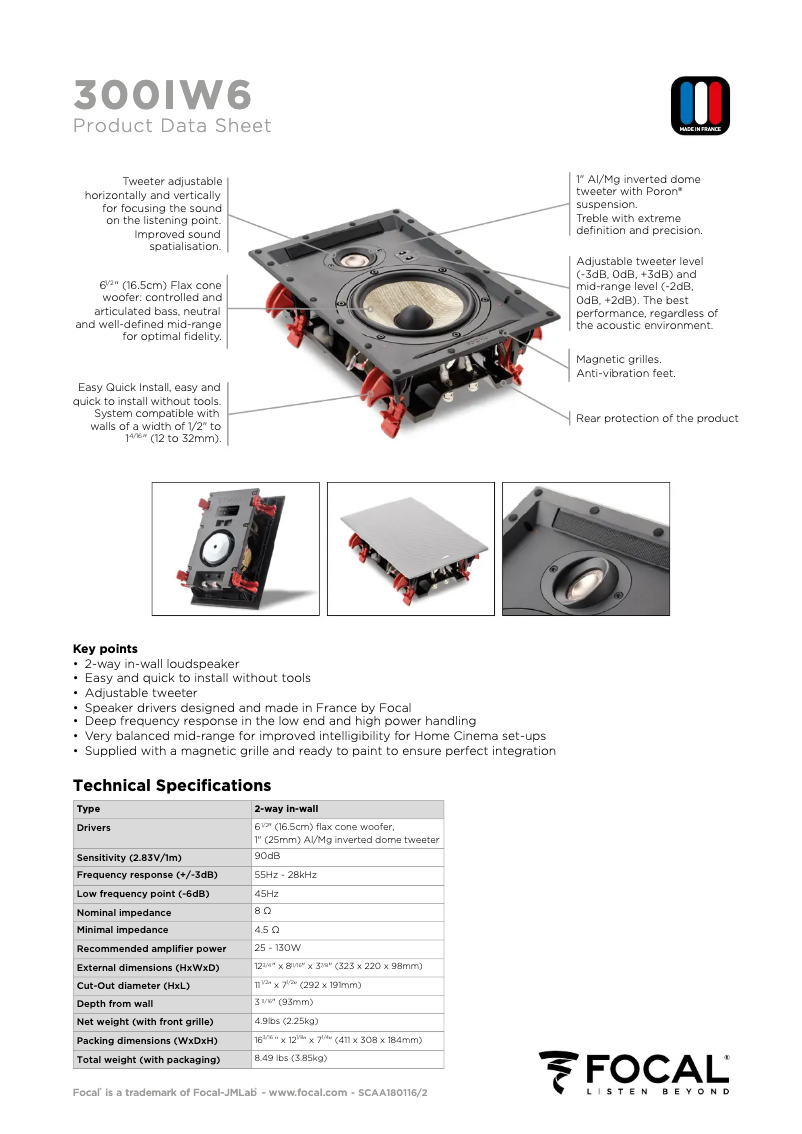 Página nº 1 - Ficha técnica Focal 300 IW 6