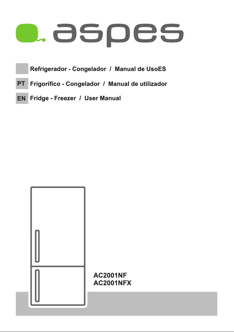 Página 1 del manual Manual de usuario Aspes AC2001NFX