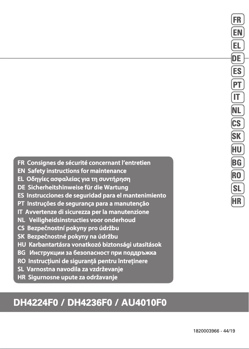 Página 1 del manual Instrucciones de seguridad Rowenta Intense Cool AU4010