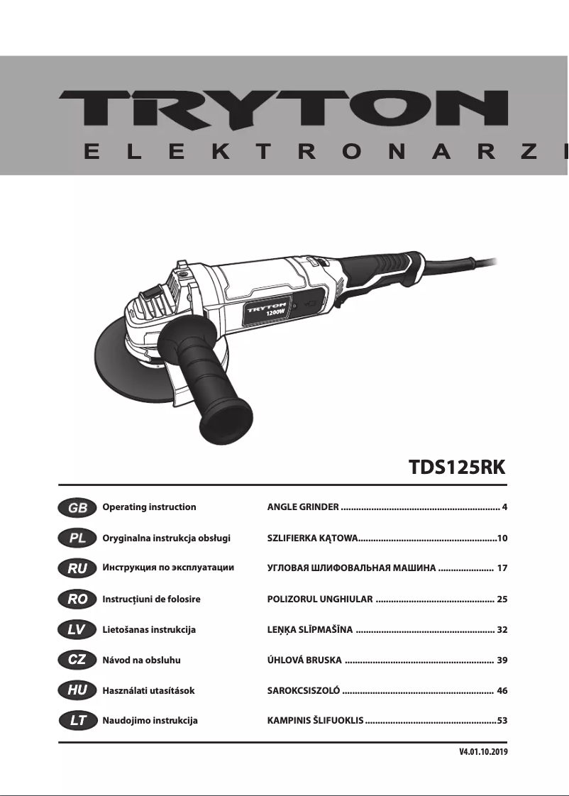 Página nº 1 - Manual de usuario Tryton TDS125RK