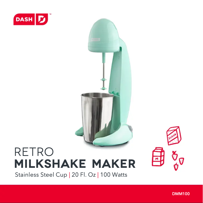 Página nº 1 - Manual de usuario Dash Retro Milkshake Maker DMM100GBAQ04