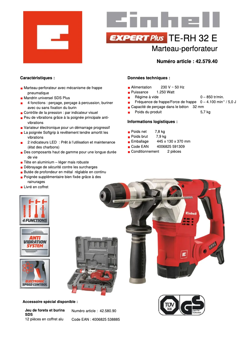 Imagen de la primera página del manual del dispositivo TE-RH 32 E