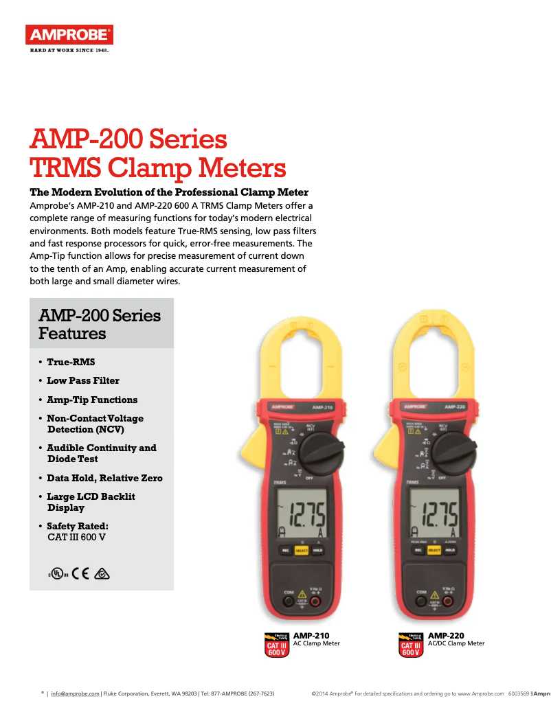 Imagen de la primera página del manual del dispositivo AMP-210