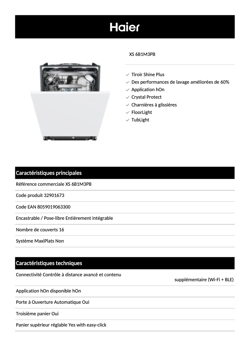 Imagen de la primera página del manual del dispositivo XI 6B0M3PDB