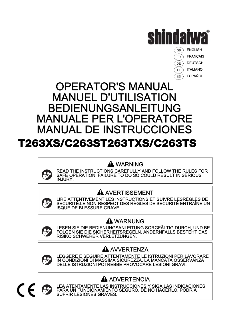 Imagen de la primera página del manual del dispositivo T263XS
