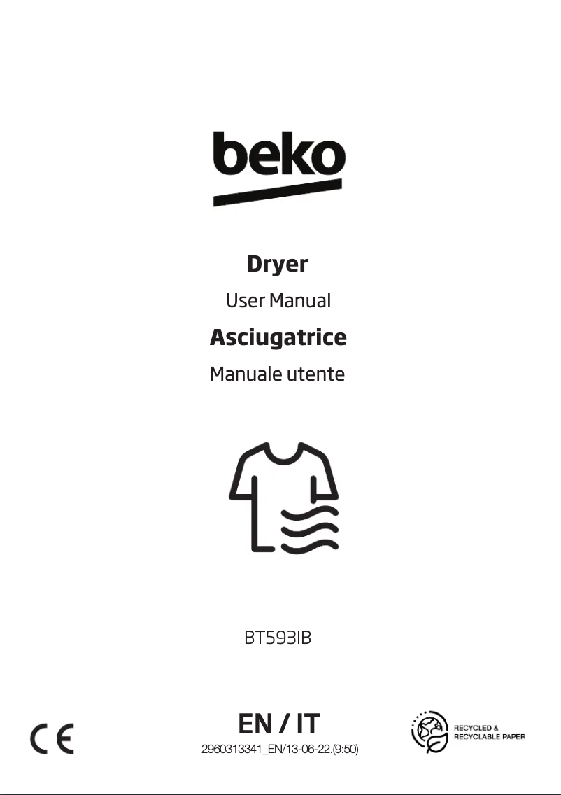 Página 1 del manual Manual de usuario Beko BT593IB