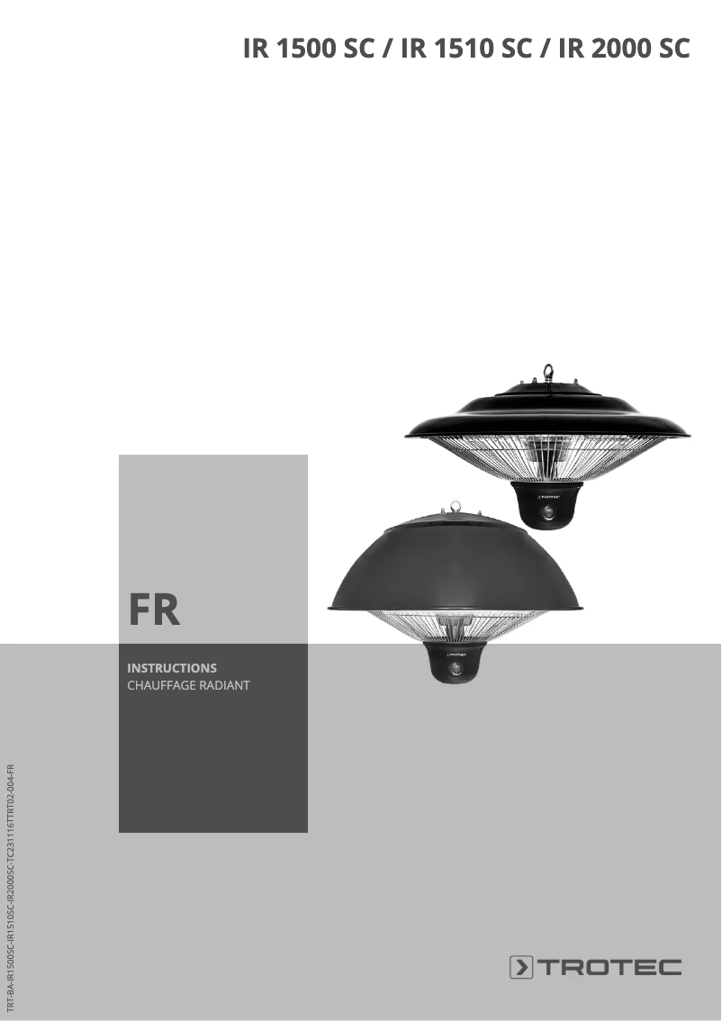 Página 1 del manual Manual de usuario Trotec IR 1500 SC