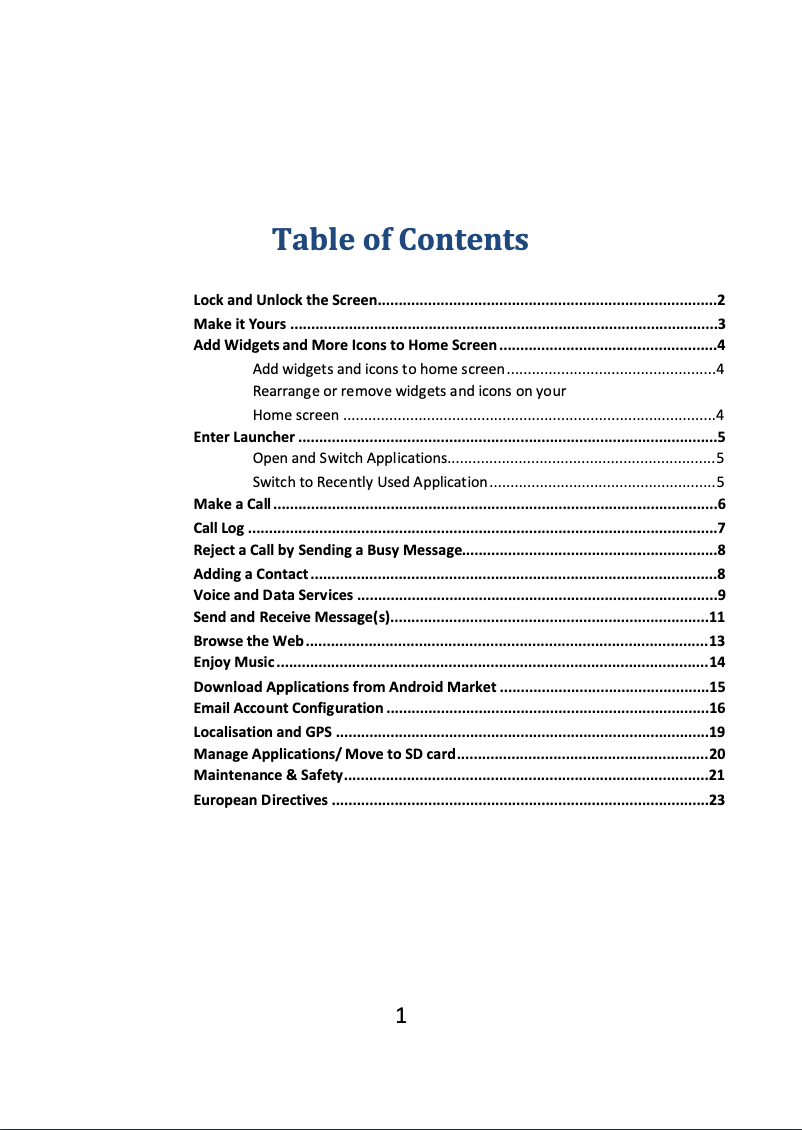 Página 1 del manual Manual de usuario E-Boda Storm V500