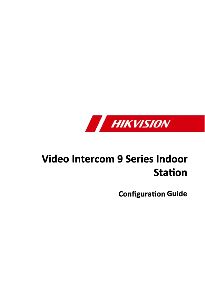 Página nº 1 - Manual de usuario Hikvision DS-KH9310-WTE1