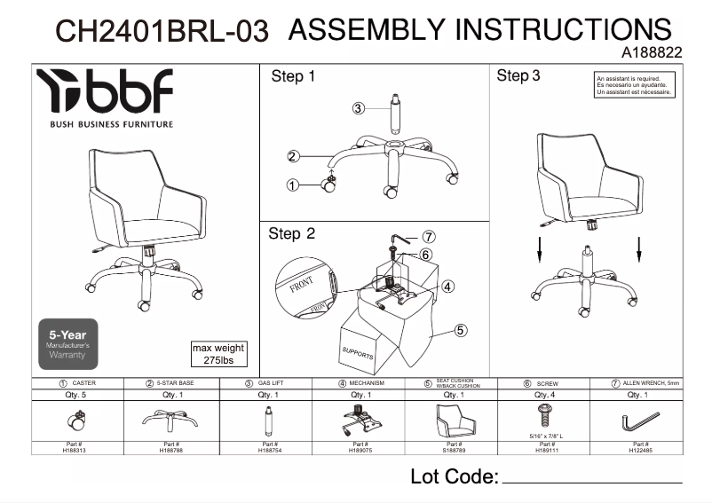 Página 1 del manual Manual de usuario Bush CH2401BRL-03