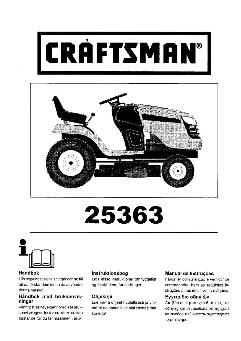 Página nº 1 - Manual de usuario Craftsman 25363
