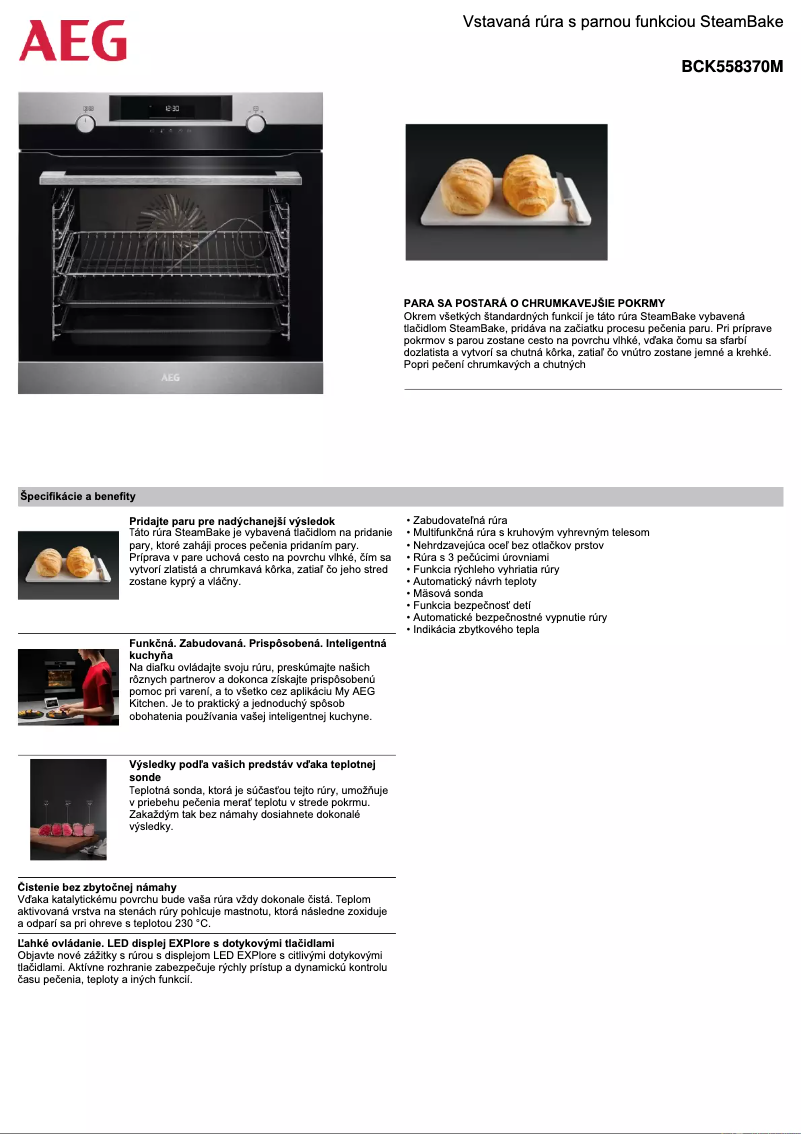 Imagen de la primera página del manual del dispositivo BCK558370M