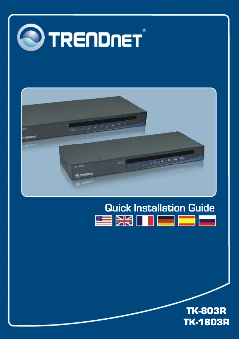 Imagen de la primera página del manual del dispositivo TK-803R