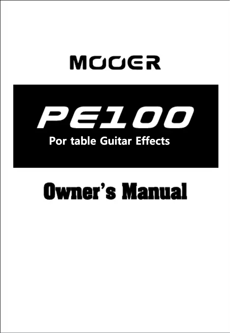 Imagen de la primera página del manual del dispositivo PE100