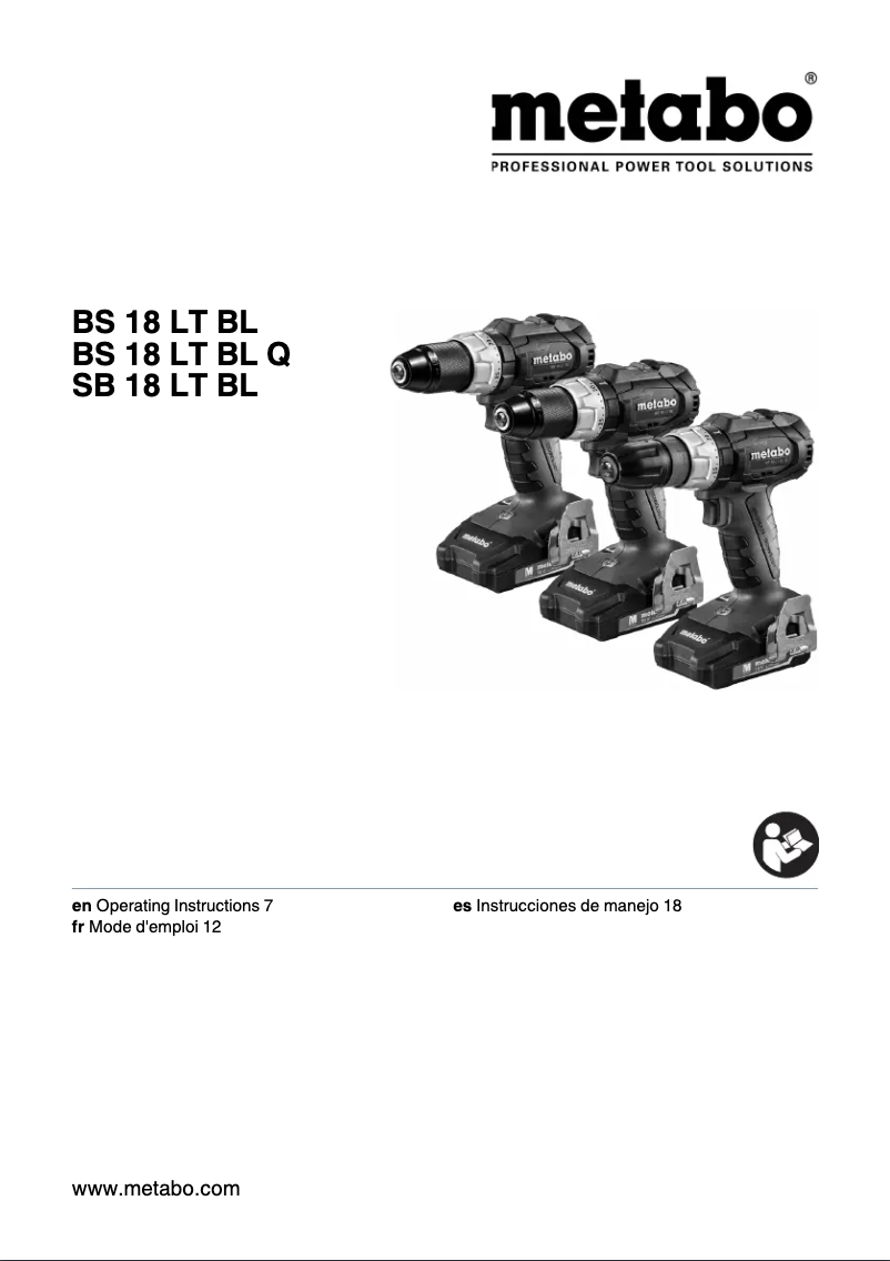 Imagen de la primera página del manual del dispositivo SB 18 LT BL