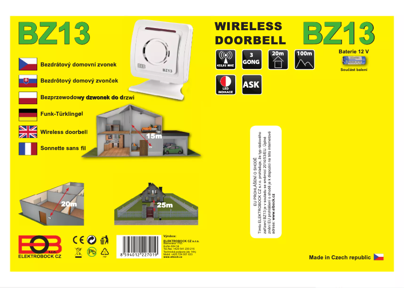Imagen de la primera página del manual del dispositivo BZ13