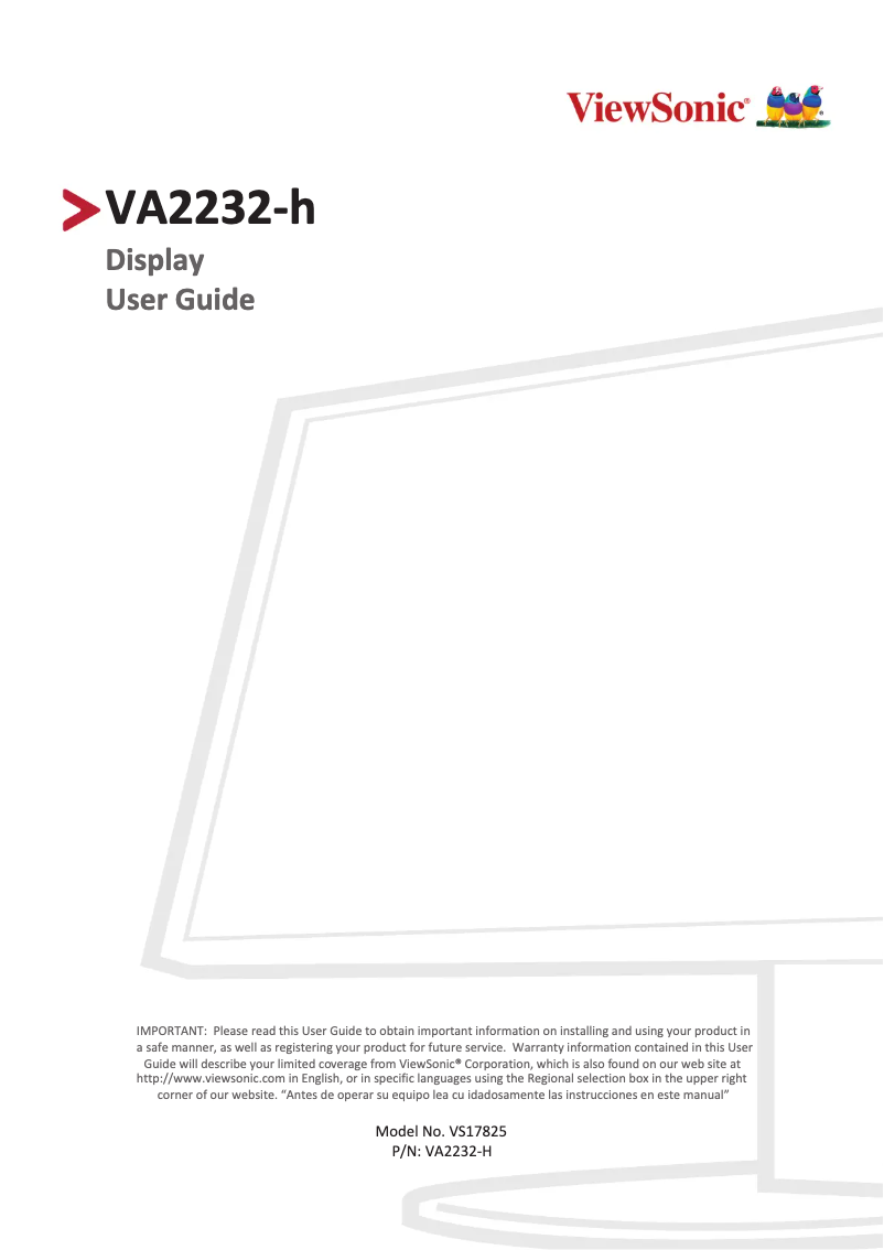 Imagen de la primera página del manual del dispositivo VA2232-H