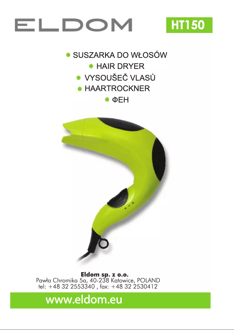 Página 1 del manual Manual de usuario Eldom HT150