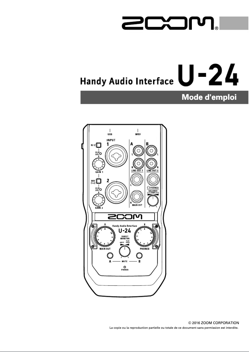 Imagen de la primera página del manual del dispositivo U-24