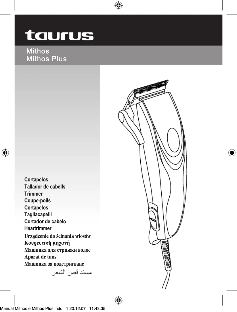 Página 1 del manual Manual de usuario Taurus Mithos