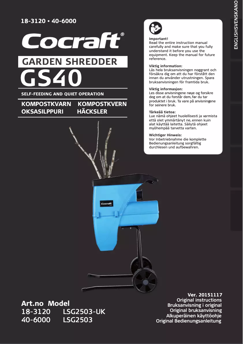 Imagen de la primera página del manual del dispositivo GS40