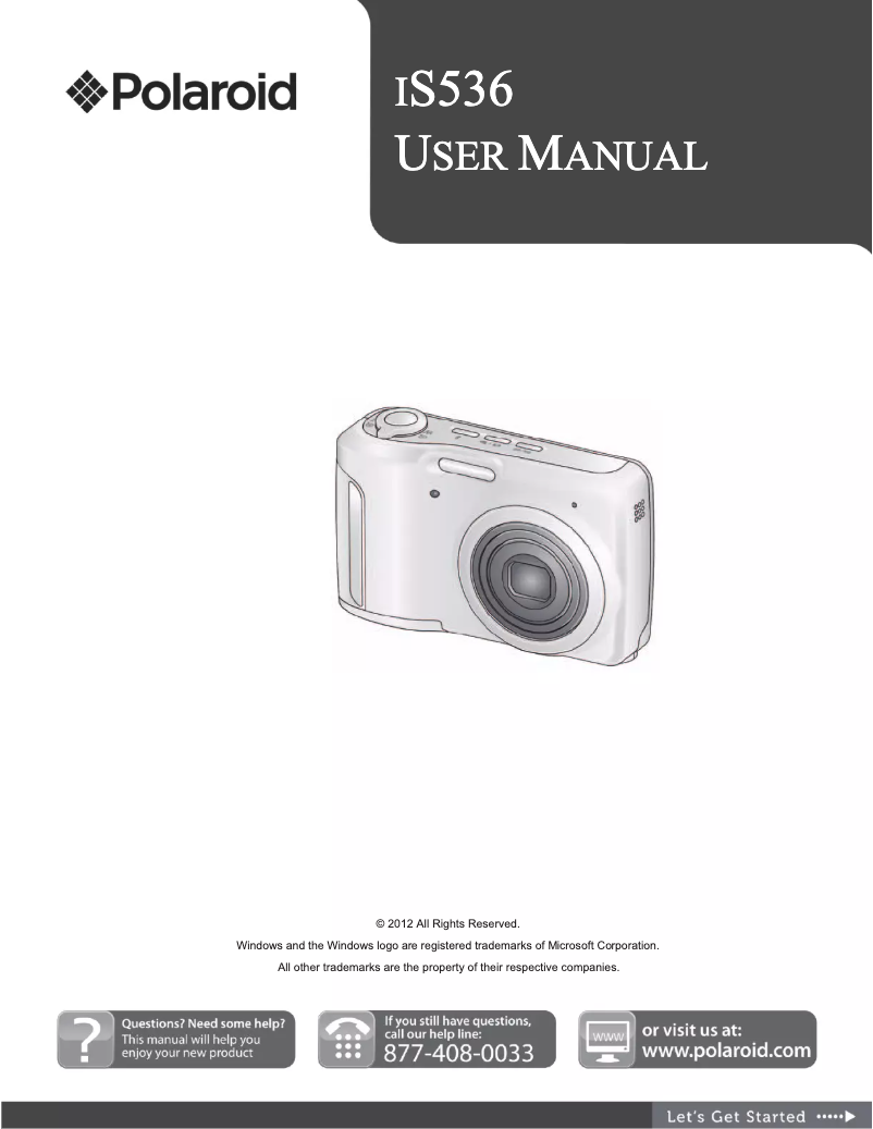 Página nº 1 - Manual de usuario Polaroid IS536