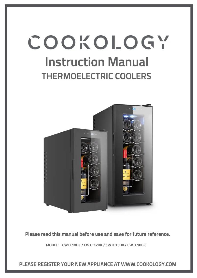 Imagen de la primera página del manual del dispositivo CWTE10BK