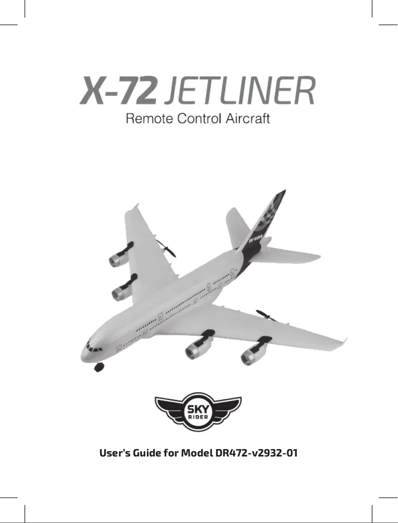Página nº 1 - Manual de usuario Sky Rider X-72 Jetliner