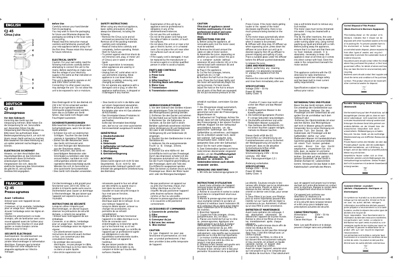 Página 1 del manual Manual de usuario Roadstar CJ-45