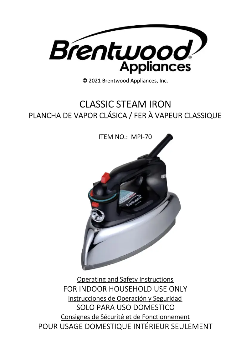 Imagen de la primera página del manual del dispositivo MPI-70