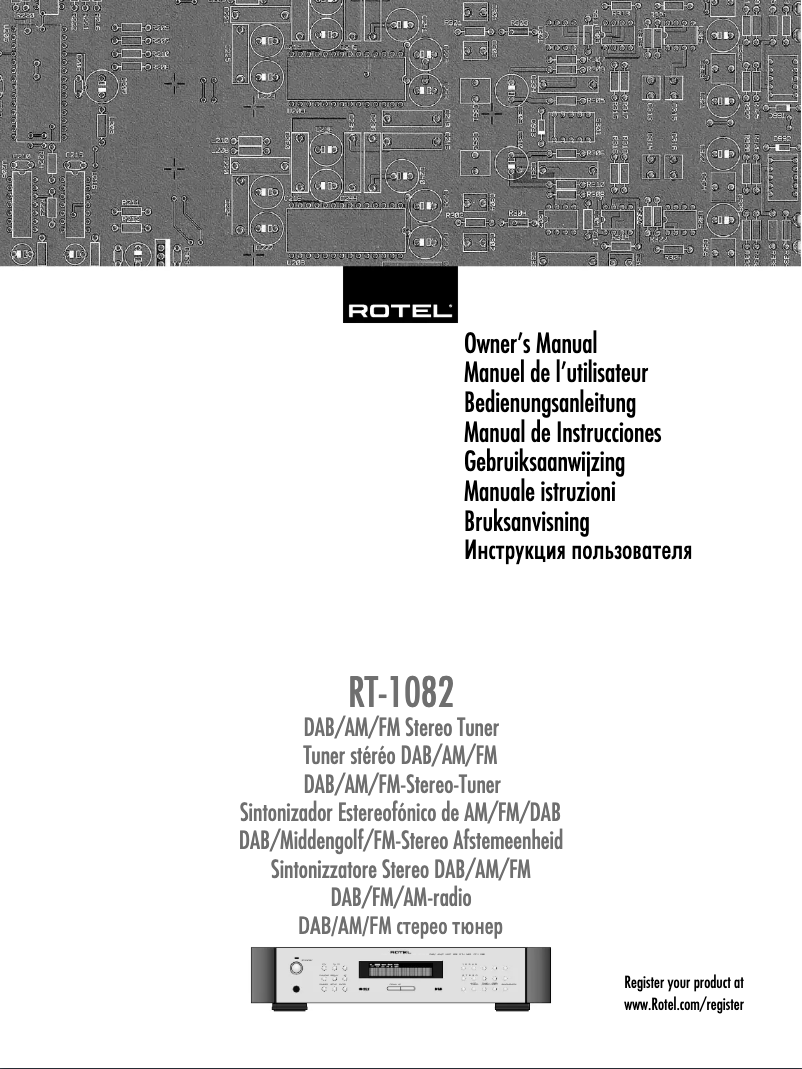 Página 1 del manual Manual de usuario Rotel RT-1082